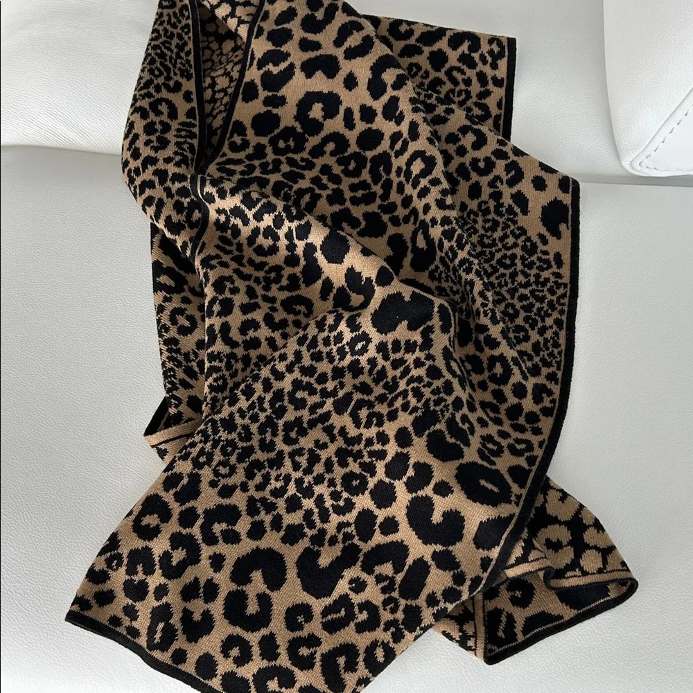Michael Kors Leopard Print Scarf